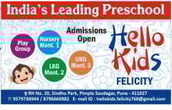 Best Day Care Centres in Pimple Saudagar, Pune, Hello Kids - Felicity, RH no. 20, Sindhu Park, Near Lotus Hospital, Pimple Saudagar, Pune , Pimple Saudagar, Pune