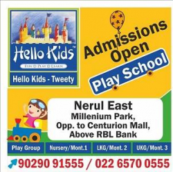 Playway Play schools in Mumbai, HELLO KIDS-TWEETY, Above archies gallery, Akarshan Apartment, FA-2, 1st Floor, near MTNL office, Nerul East, Sector 15, Nerul, Navi mumbai